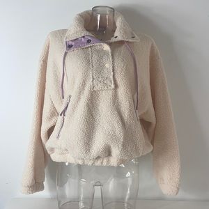 a new day Cream and Lavender Women Sweater